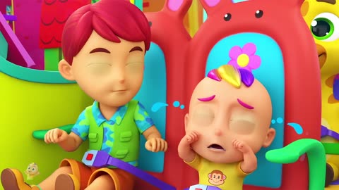 The wheels on the bus go round and round song for kids(nursery rhymes)