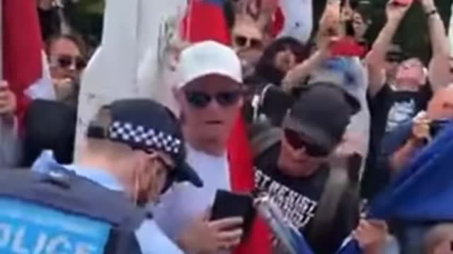 AUSTRILLIAN RALLY FOR FREEDOM VACCINE MANDATE THE ACTION OF POLICE