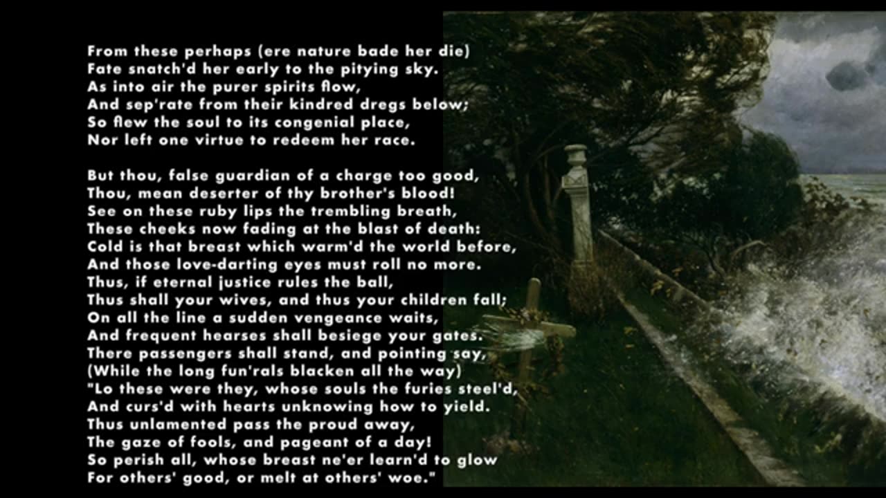 Alexander Pope, Elegy to the Memory of an Unfortunate Lady