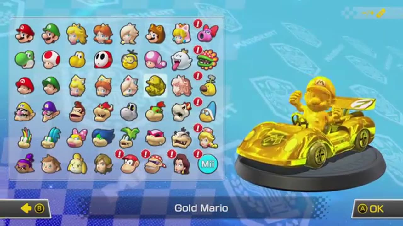 Mario Kart 8 Deluxe - Mario Gold Drivers Blue Seven Gold Variant | The Best Racing Game