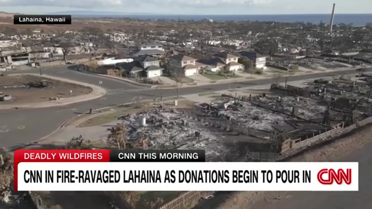 Lahaina as aid efforts begin