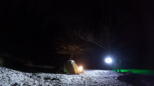 Nightlapse. SNUGPAK SCORPION 3 tent. 15th Dec 2022