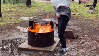 Sudden Campfire Singes Man's Eyebrows