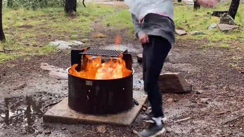 Sudden Campfire Singes Man's Eyebrows