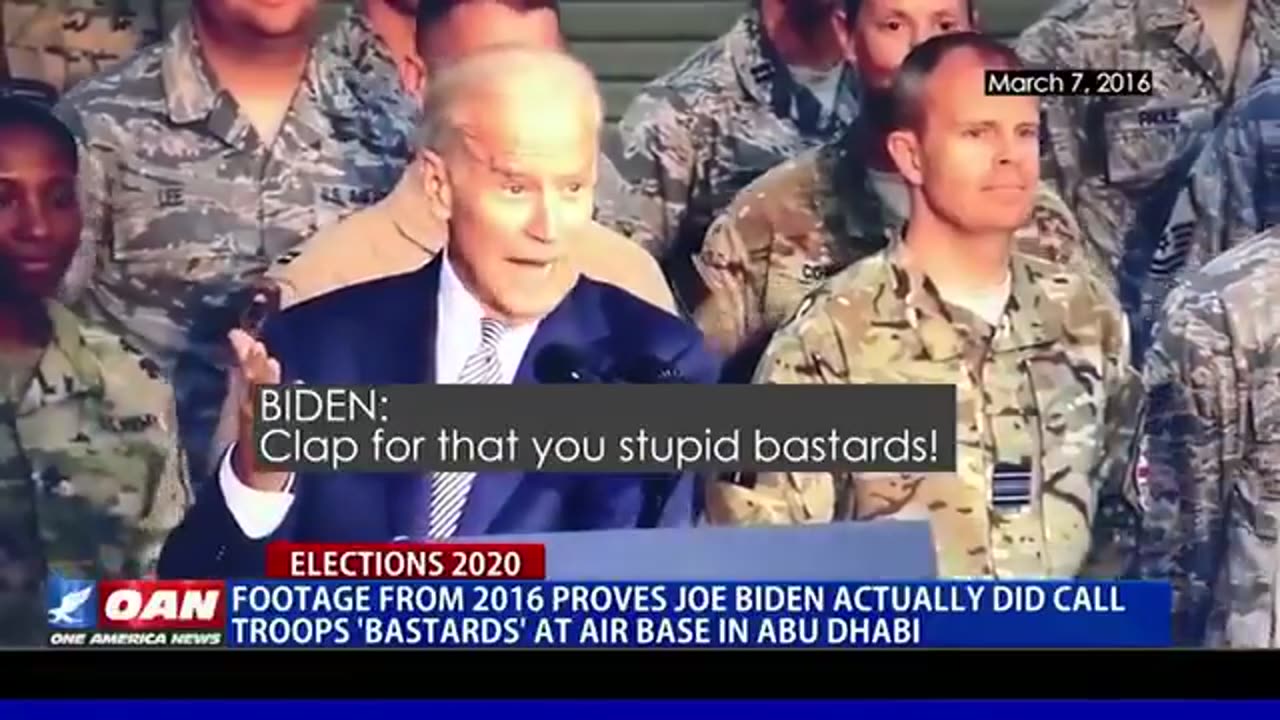 Yes, Joe Biden actually called Military Members “Stupid Bastards.”