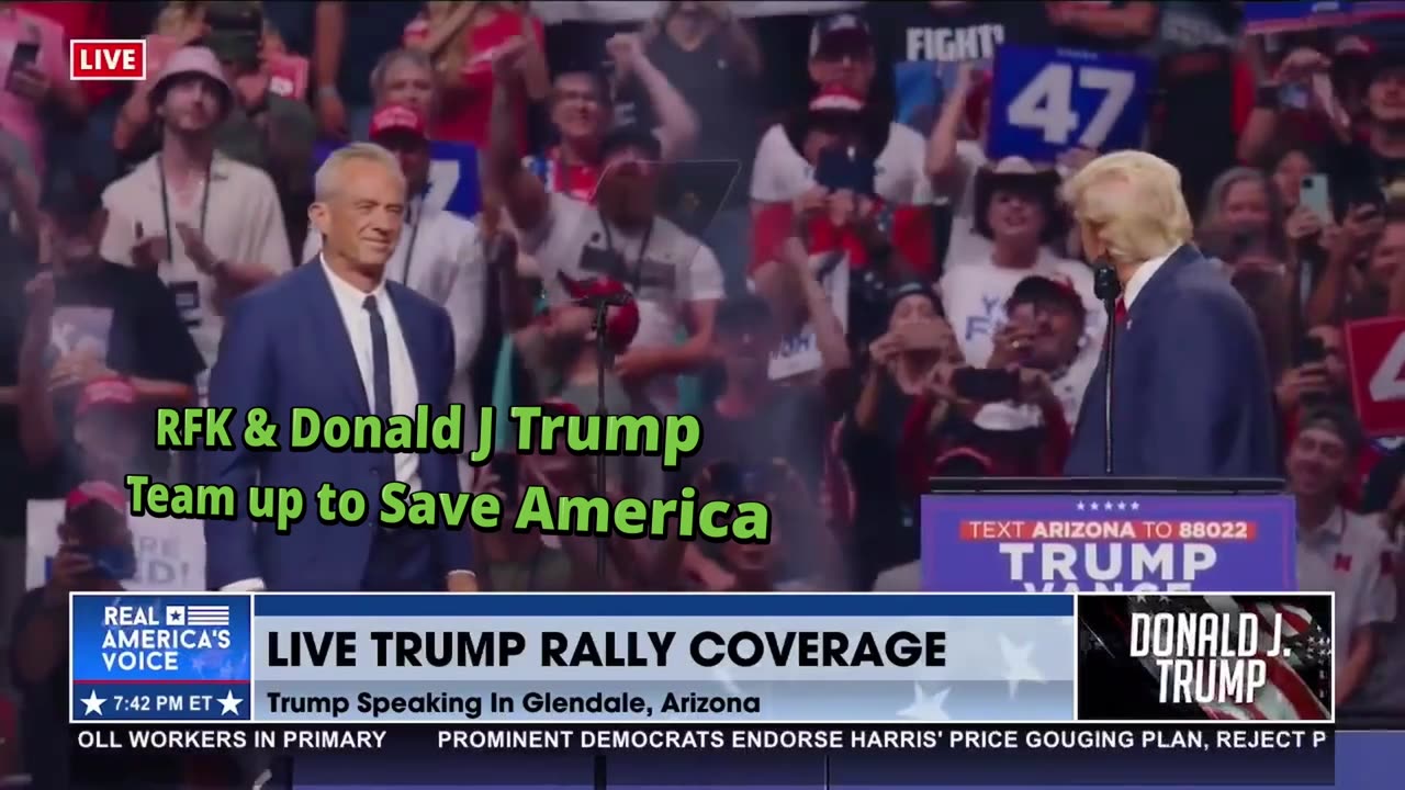 Crowd Response of RFK at Trump Rally August 2024