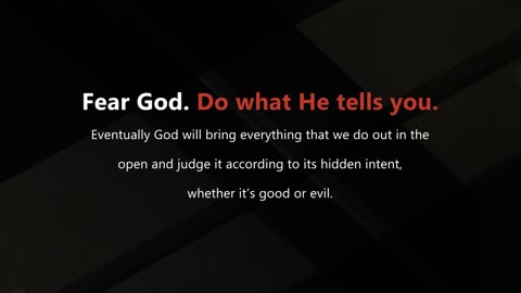BoneFire Foundations Question 3--What does the Bible teach us?