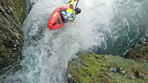 slow motion kayak dropping