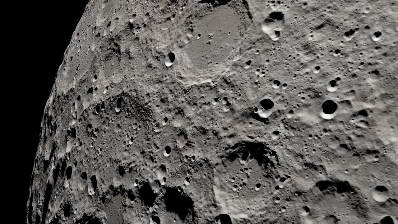Apollo 13 views of the moon in 4k