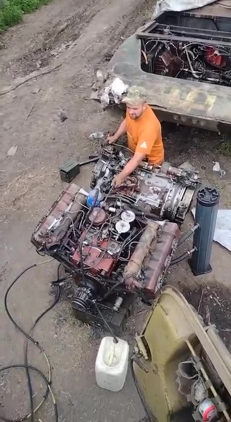 Footage from Ukrainian Army Mechanic Yard