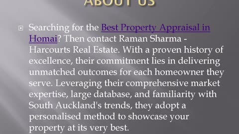 Best Property Appraisal in Homai