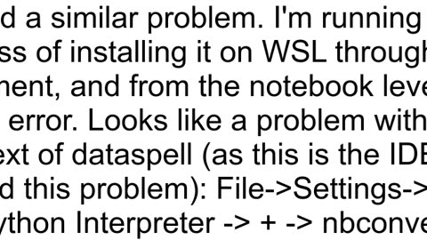 Error Importing notebooks requires Jupyter nbconvert to be installed