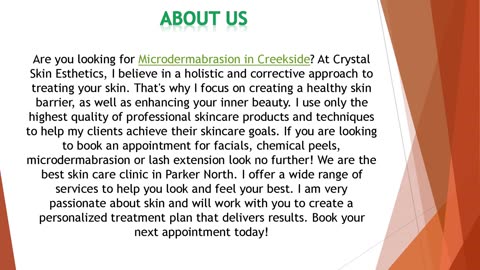 Are you looking for Microdermabrasion in Creekside?