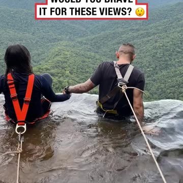 Sitting Edge Of Waterfall