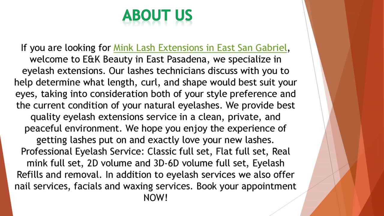 If you are looking for Mink Lash Extensions in East San Gabriel