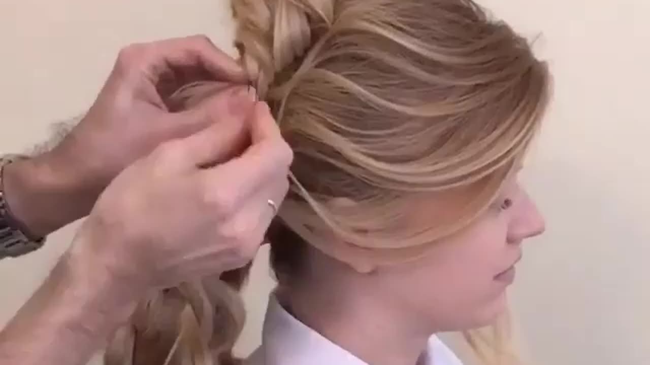 Beautiful hair style for party and wedding