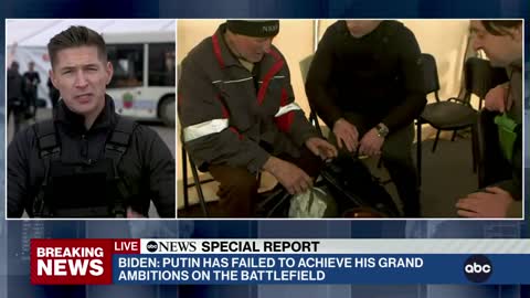 BIDEN: PUTIN HAS FAILED TO ACHIEVE HIS GRAND AMBITIONS ON THE BATTLEFIELD