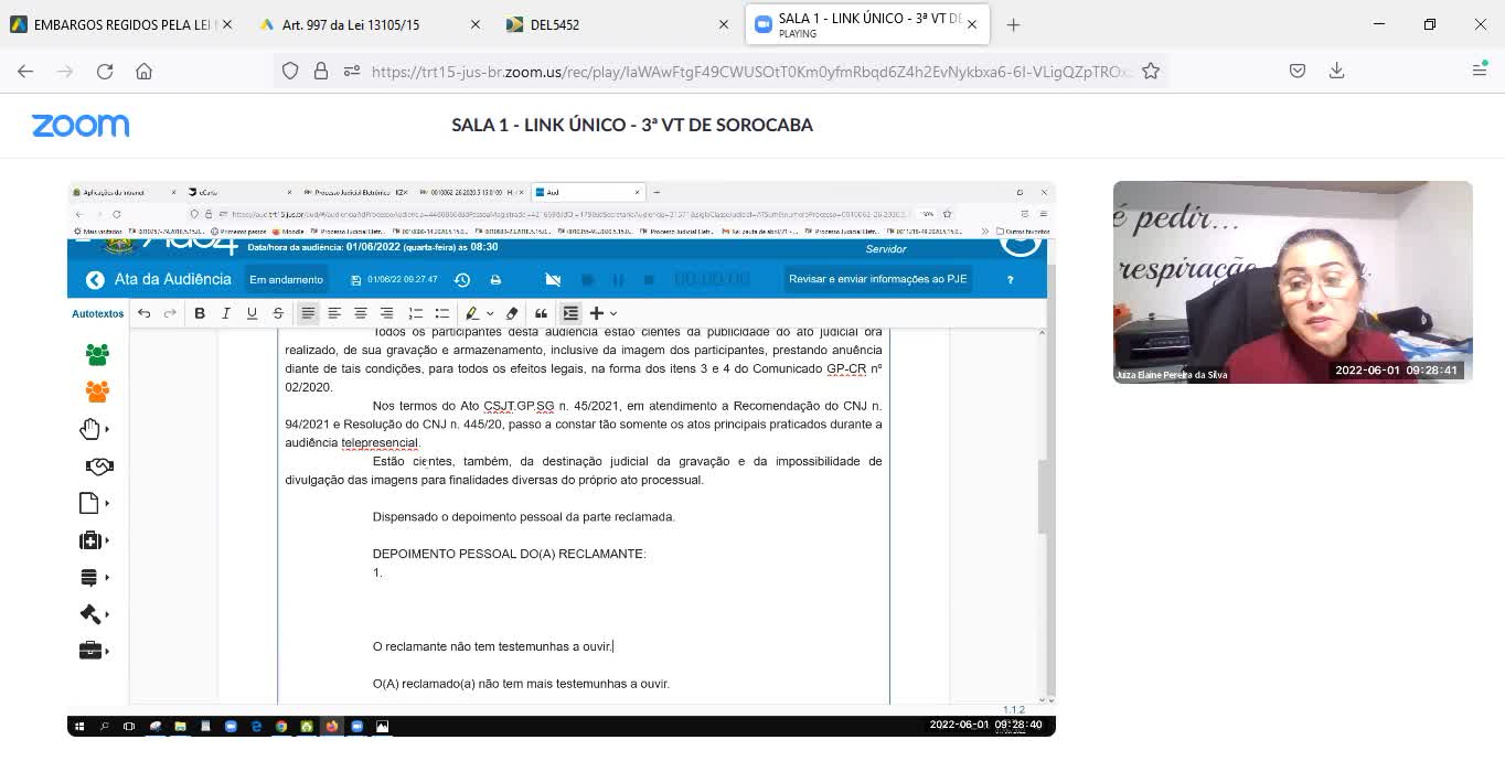 SALA 1 - LINK ÚNICO - 3ª VT DE SOROCABA