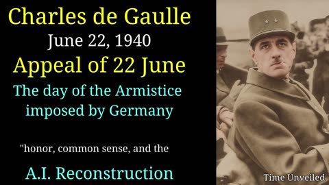 Charles De Gaulle Appeal of 22 June - In English AI Reconstruction