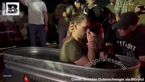 Baptism Ceremony Held by "Take Our Border Back" Convoy in Texas