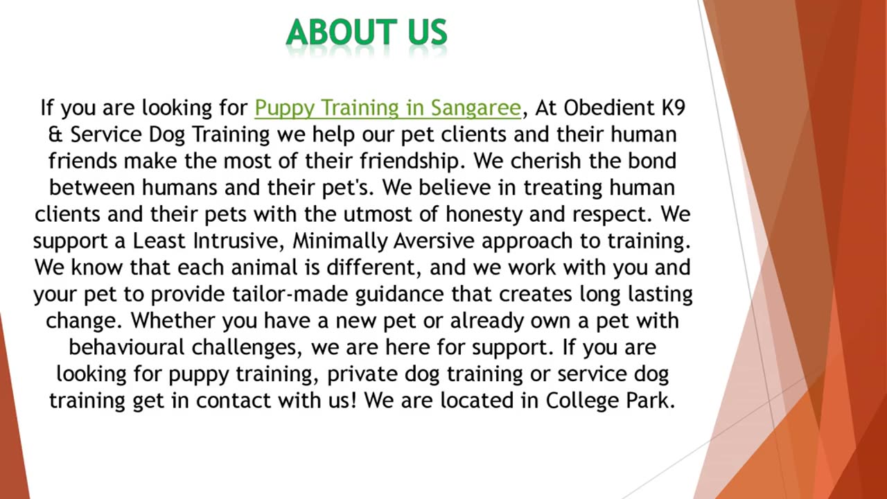 If you are looking for Puppy Training in Sangaree