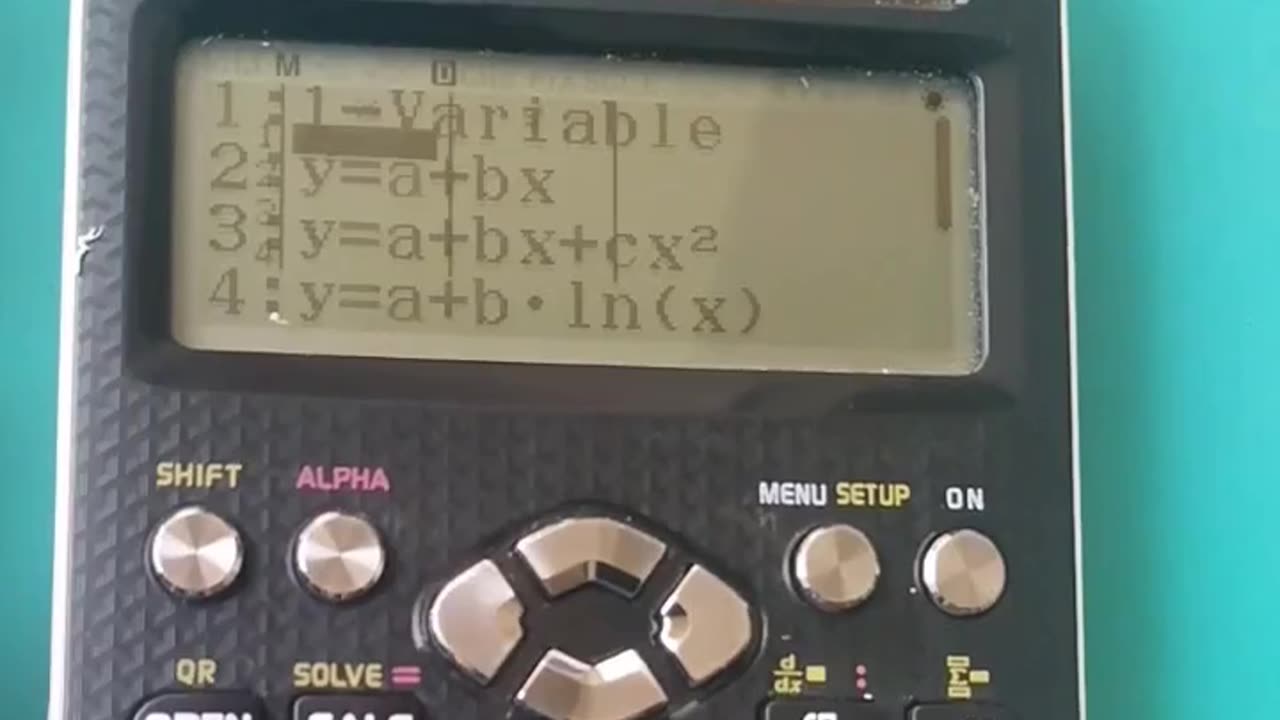 Correlation, regression & curve fitting direct answer on calculator