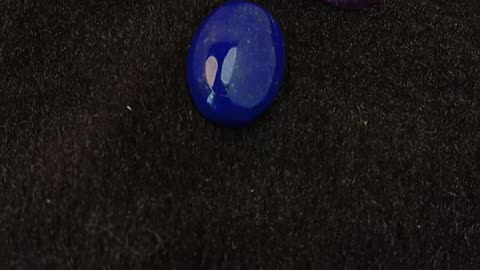 Lapis lazuli Charoite and Orange mandarin Garnet Color blue purple orange Shapeoval
