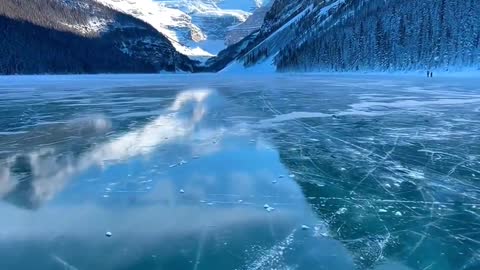 The Canadian Rockies have crystal clear ice