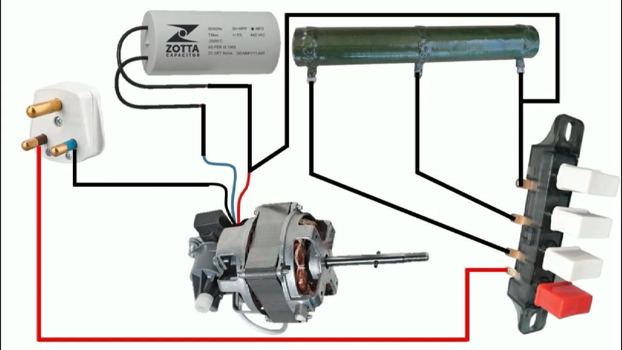 How to do wiring of table fan