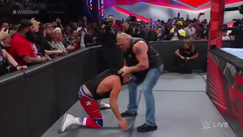 Brock Lesnar mauls Cody Rhodes with surprised attack