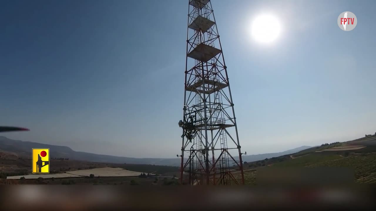 (EN) Hizbullah striking espionage equipment at the Zionist enemy army’s Malkia base, 8 Sep 2024