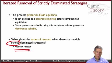 GTO-3-02 Strictly Dominated Strategies and Iterative Removal