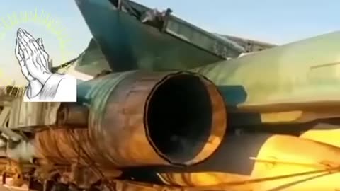 Disassembled Russian Su34 on a Flatbed Crashes into a Ditch