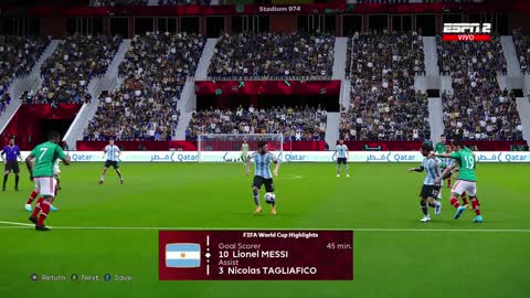 eFootball PES 2021 l The second Group C game FIFA World Cup Quatar 2022 Argentina v Mexico