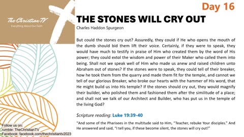 #016 I Daily Devotions I The Stones Will Cry Out I TheChristianTV