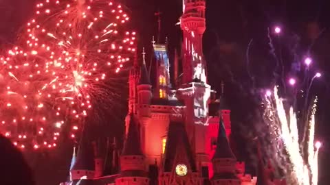 Disney World Castle and Fireworks Show 2018