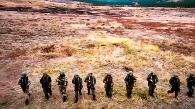 Russian mobilized trained in the region of Buryatia, border with Mongolia.