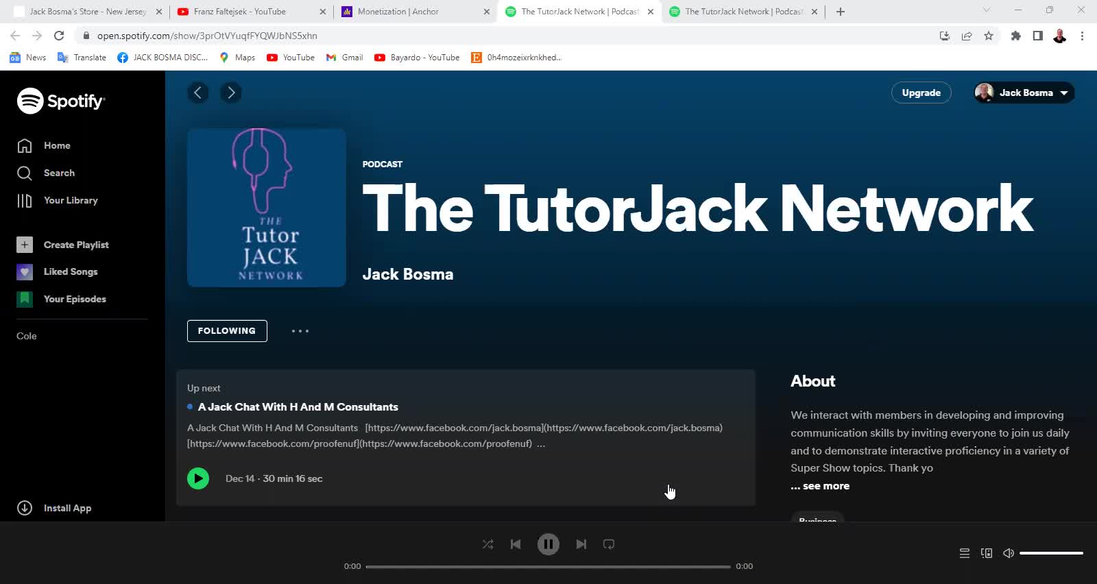 TutorJack Anchor FM Podcast Channel Support Requested And Needed