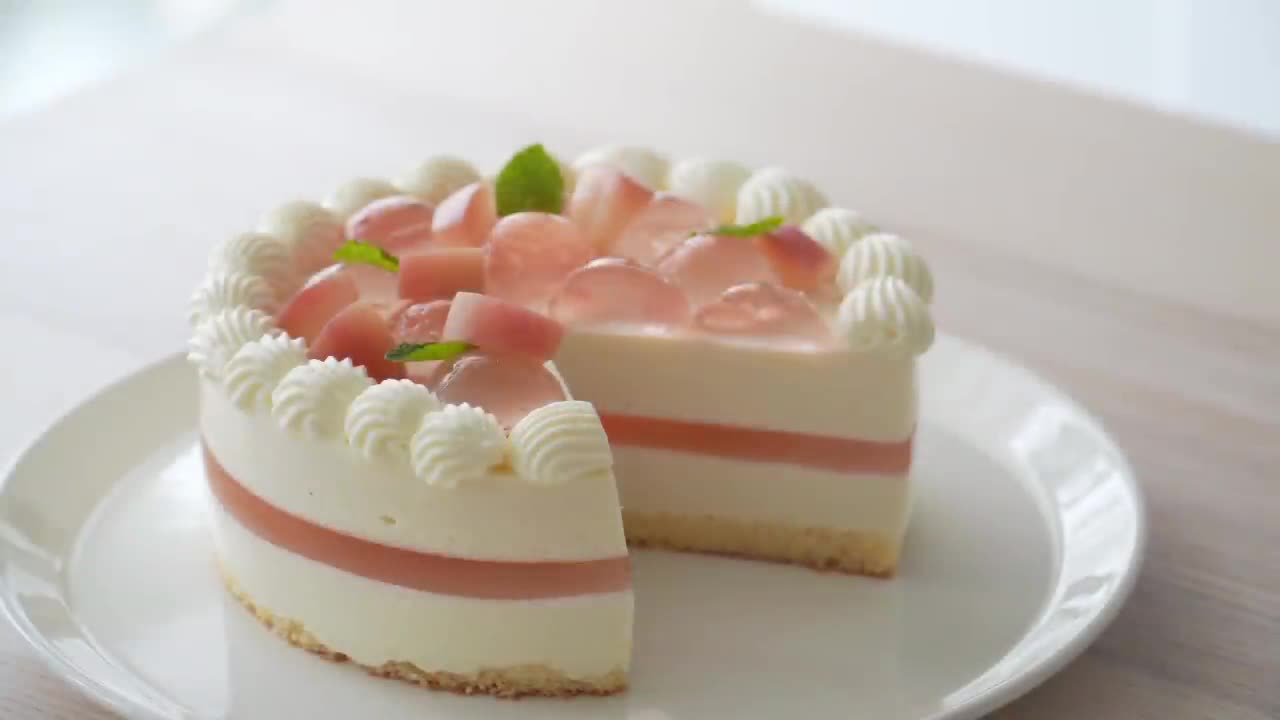 Peach Rare Cheesecake - ASMR