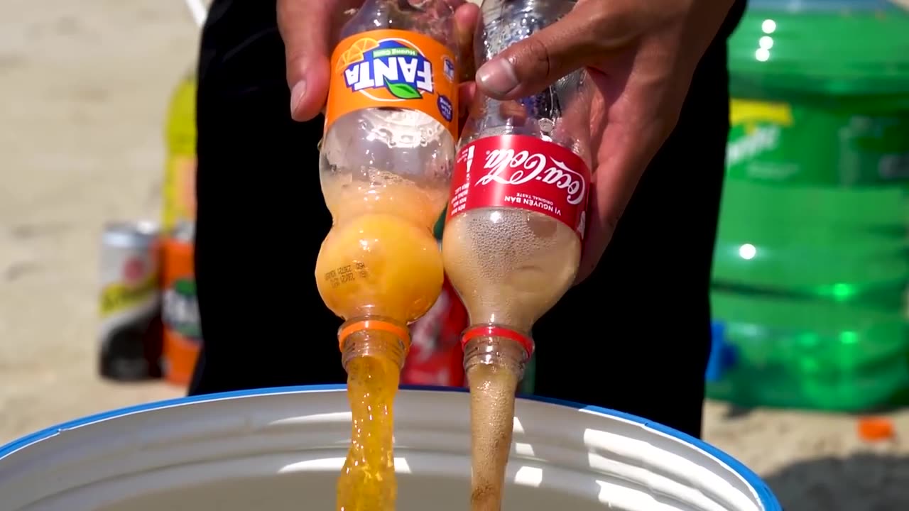 Soft drinks vs. Mentos reaction