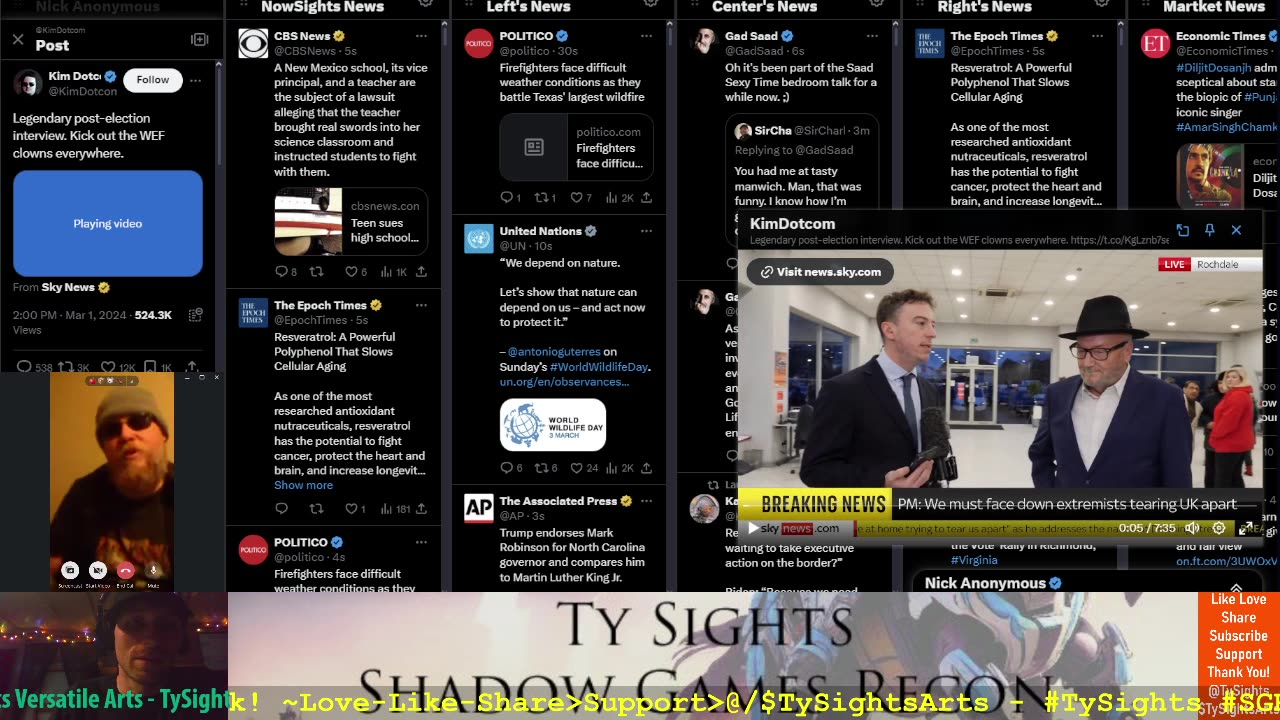 Nick Anonymous / Theo Deschler, Nita Farahany, Aaron Bushnell - #TySights #ShadowGamesRecon #News #LIVE 3/2/24