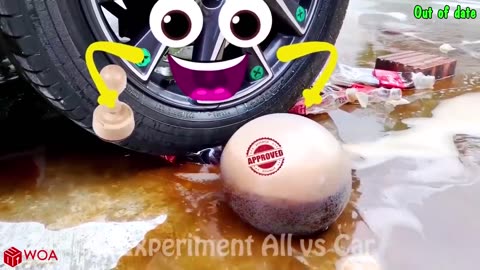 Crushing Crunchy & Soft Things by Car | Experiment Car vs Nails, Coca Cola |Woa Doodles Funny Videos