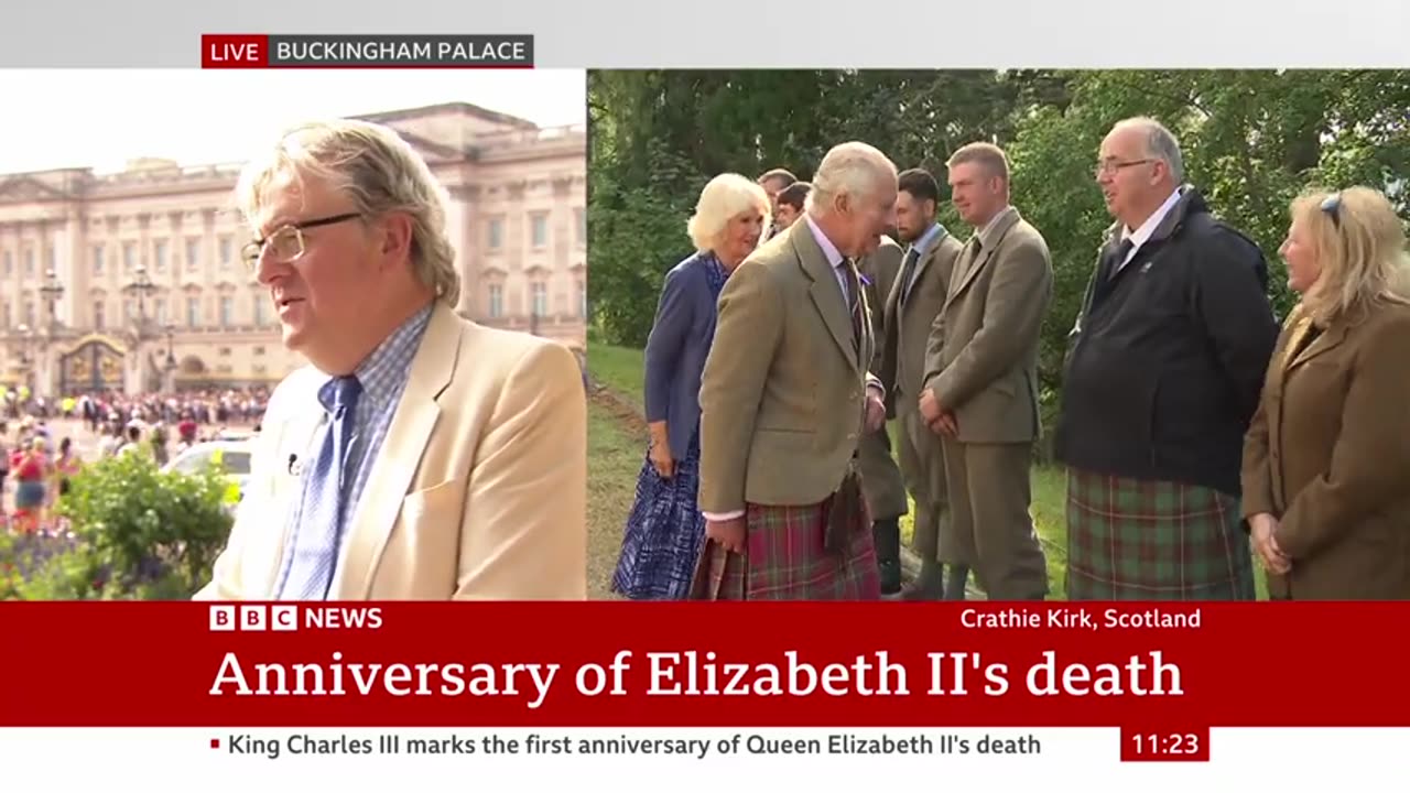 King Charles III marks anniversary of Queen Elizabeth II_s death - BBC News