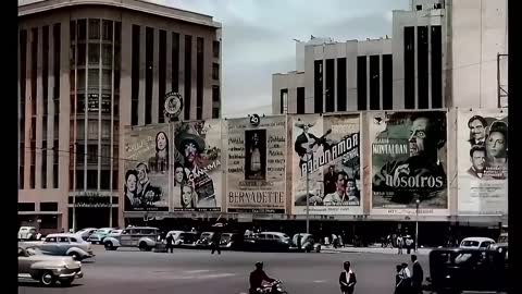 1940s - Views of Washington DC & Mexico City in color [60fps,Remastered] w_sound design added