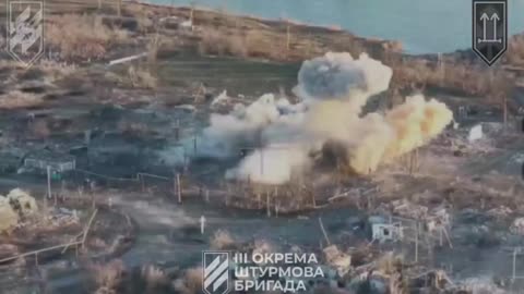 HIMARS Strike Demolishes the Ruins of a Large Russian- Occupied Building