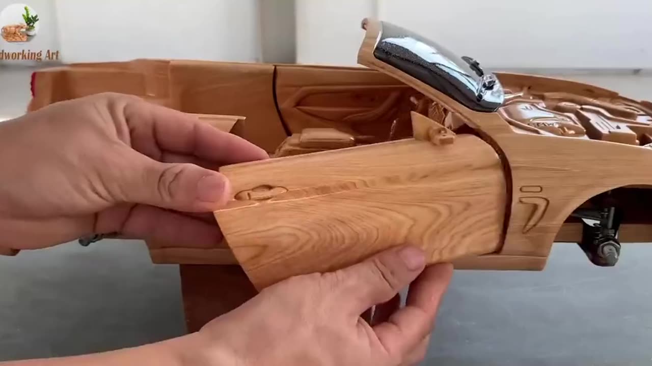 wooden car art