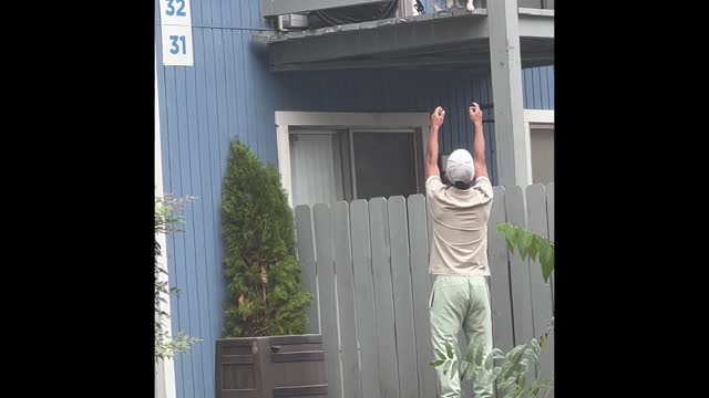 Dog Jumps From Second Floor Balcony to Be With Owner