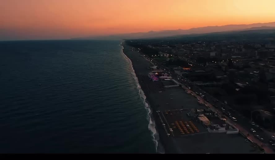 The coastline of calabria, Italy, is romantic as far as the eye can see