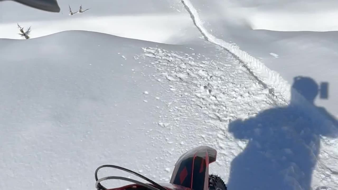 Finding Deep Snow on Snow Bike Sends Rider into Fluffy Powder