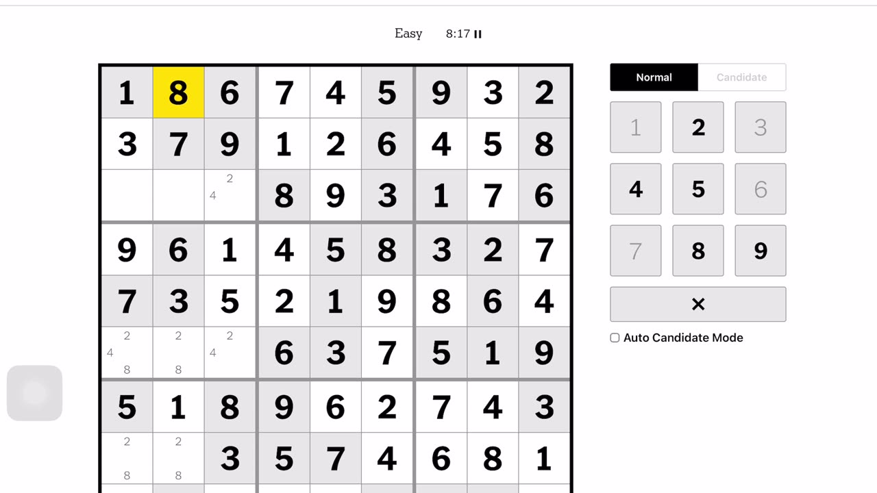 Sudoku 2023-06-28 easy